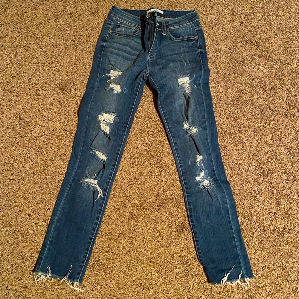 Kancan distressed cropped jeans size 26/5